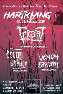 Flyer Hartklang - Entgeist w/ Decay of Silence & Venom Breath