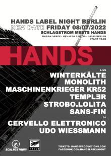 Flyer Hands Label Night Berlin 2022
