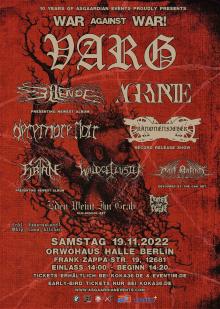 Flyer WAR against WAR Festival I