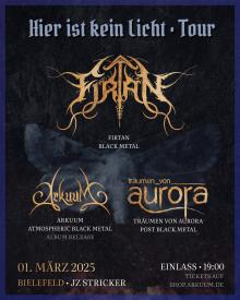 Flyer Firtan w/ Arkuum & träumen von aurora