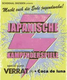 Flyer Japanische Kampfhörspiele w/ Verrat & Caca de luna