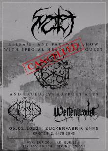 Flyer Svarta Release- and Farewell Show w/ Dordeduh & Guests