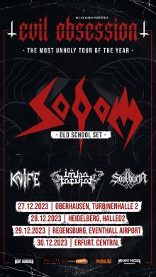 Flyer Sodom - Evil Obsession Tour 2023