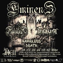 Flyer Eminenz w/ Andras & Infaust & Nameless Death