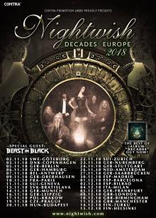 Flyer Nightwish - Decades: European Tour 2018