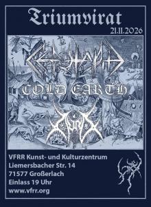 Flyer Triumvirat - Cénotaphe w/ Cold Earth & Auro