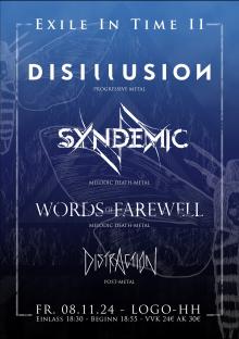 Flyer Disillusion w/ Syndemic & Words Of Farewell & Distraction