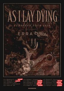 Flyer As I Lay Dying - European Tour 2018