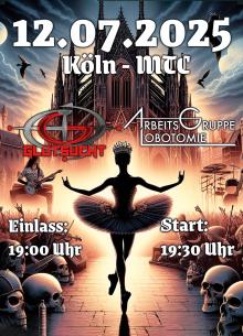 Flyer Arbeitsgruppe Lobotomie und Glutsucht - Live in Köln