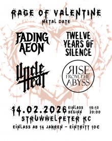 Flyer Rage of Valentine - Metal Date