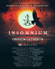 Flyer Insomnium w/ Omnium Gatherum & Hinayana