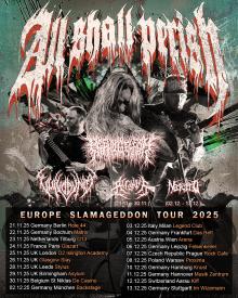 Flyer All Shall Perish w/ Vulvodynia & PeelingFlesh & Necrotted