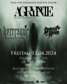 Flyer Agrypnie w/ Horresque & Devil's Hour
