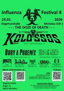 Flyer Influenza Festival 4 - The Ooze of Death -