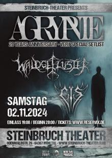 Flyer 20 Jahre Agrypnie - Jubiläums-Show