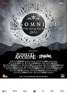 Flyer Insomnium w/ Fleshgod Apocalypse & Stam1na
