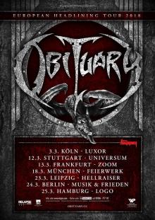 Flyer Obituary European Tour 2018