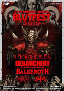 Flyer Blutfest 2019 - Debauchery • Eisregen • Balgeroth