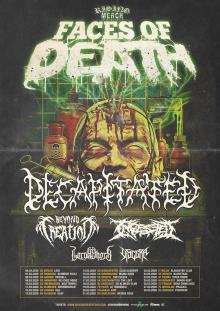Flyer Decapitated - Rising Merch Faces of Death 2020