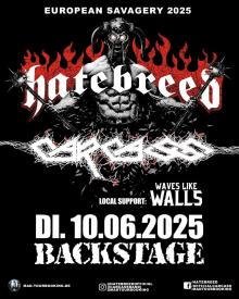 Flyer Hatebreed w/ Carcass & Waves like Walls