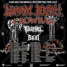 Flyer Napalm Death w/ Crowbar, Full Of Hell, Brat