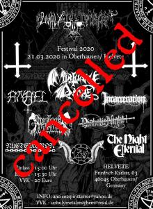 Flyer Unholy Metal Mayhem Festival 2020