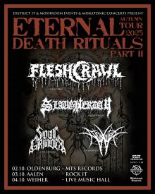 Flyer Fleshcrawl w/ Slaughterday & Soul Grinder & Atomwinter