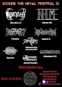 Flyer Exhume The Metal IX