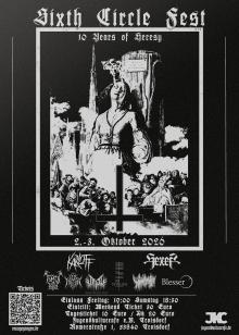 Flyer Sixth Circle Fest XVI - 10 Years of Heresy