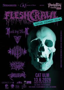 Flyer Fleshcrawl w/ Nail by Nail & Anheim & Infected Chaos & Helleval