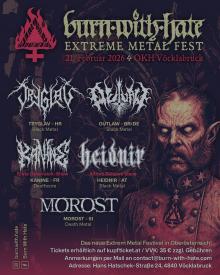 Flyer Burn With Hate - Fest I