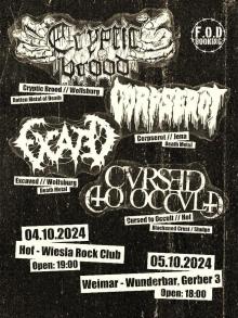 Flyer Cryptic Brood w/ Cursed To Occult & Corpserot & Excaved