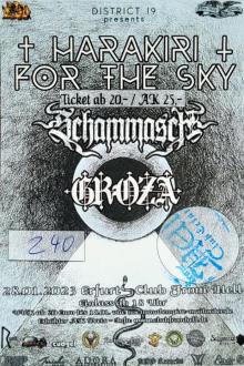 Ticket Harakiri For The Sky w/ Schammasch & Groza