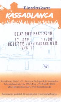 Ticket Deaf Row Fest 2016