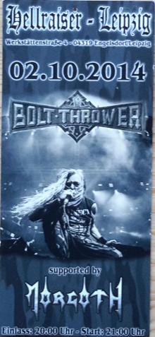 Ticket Bolt Thrower / Morgoth / Vallenfyre
