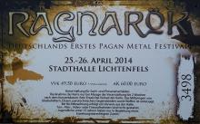 Ticket Ragnarök Festival 2014